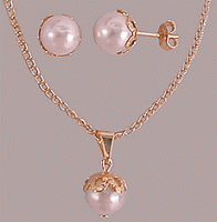 conjunto gargantilha e brincos folheados a ouro.